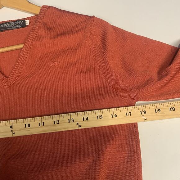Vintage Givenchy Sport Sweater Womens 36 Orange Preppy Old‎ Money Quiet Luxury - Picture 7 of 8